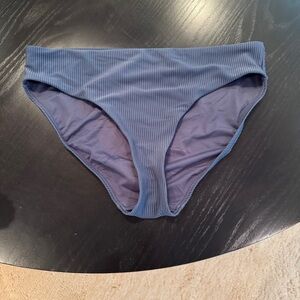 CALIA by Carrie Underwood Mid-Rise Dusty Blue Ribbed Swimwear Bottoms